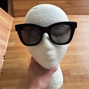 Quay After Hours square sunglasses in matte black with smoke